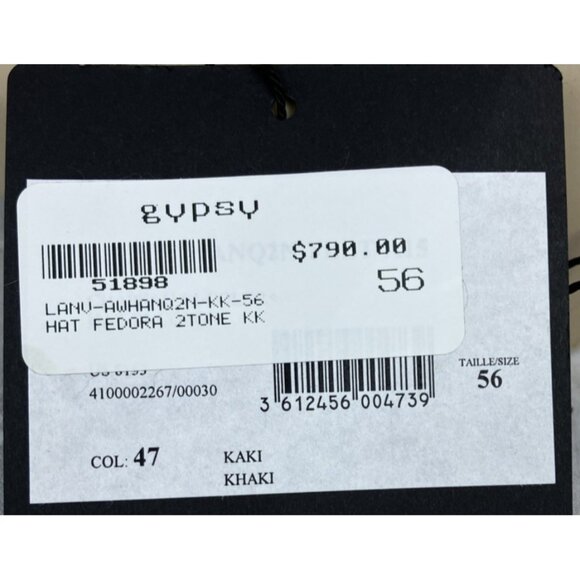 Us 7 2015 Lanvin Womens Bi-color Fedora Fedora Hat With Box main image 8